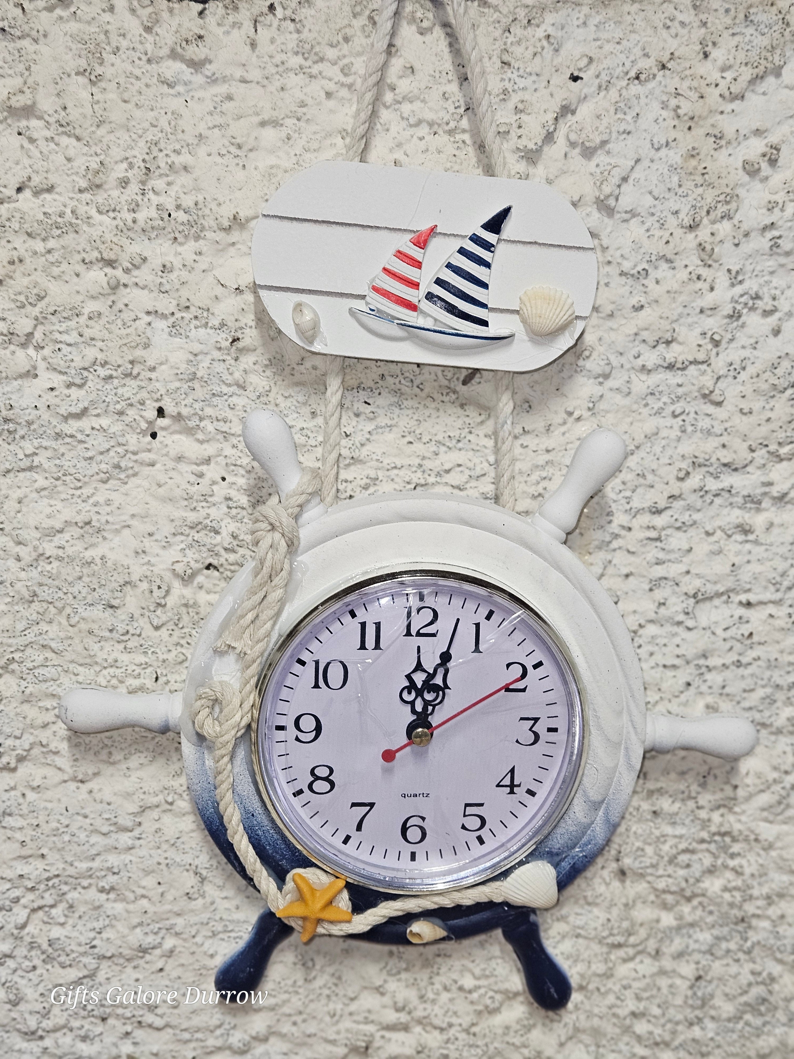 Wooden Rudder with Clock