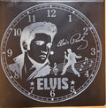 Elvis Engraved Black Mirror Clock