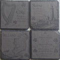 Set of 4 Irish-Themed Slate Coasters