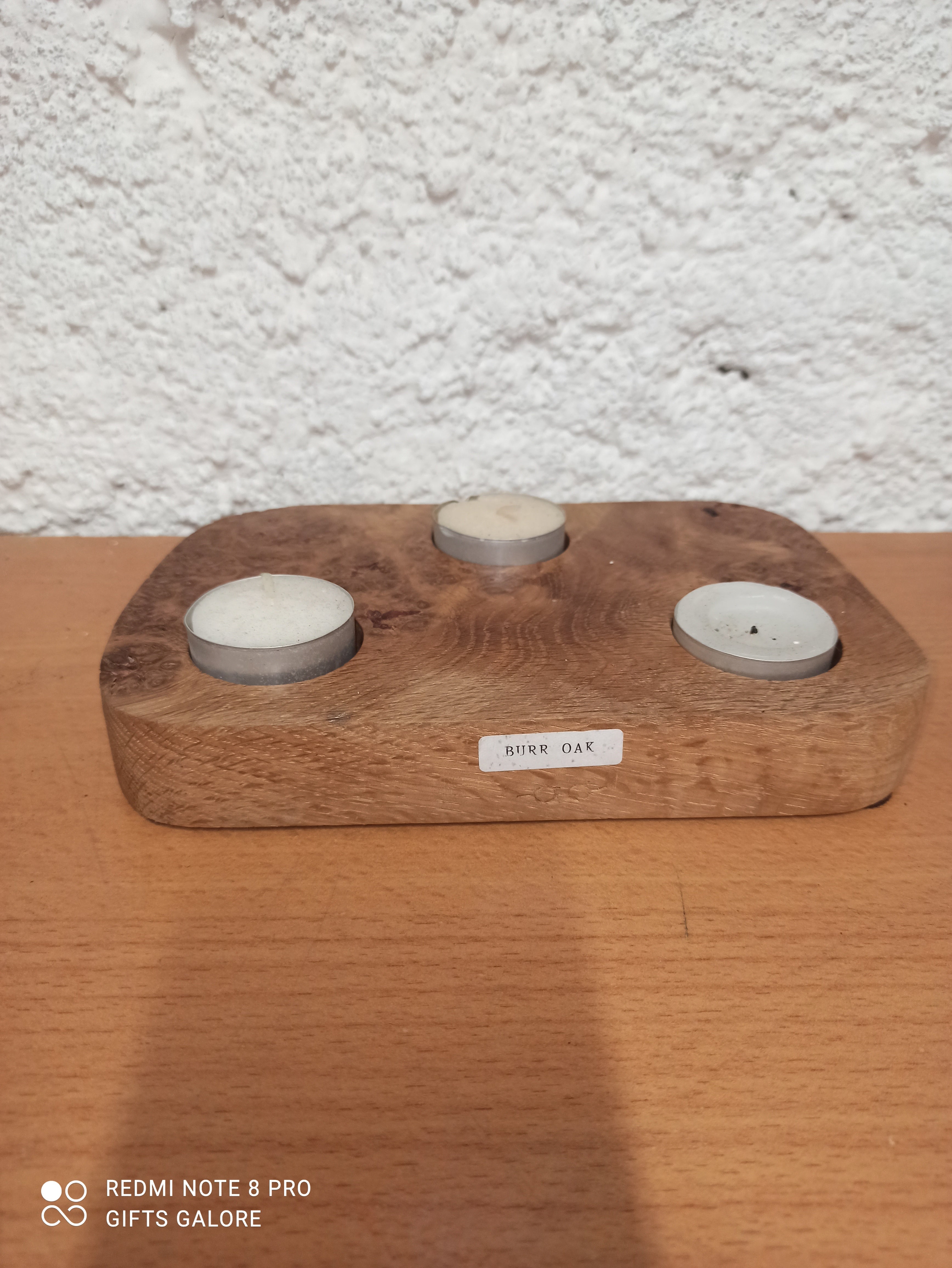 Handmade Burr Oak Tealight Candle Holder