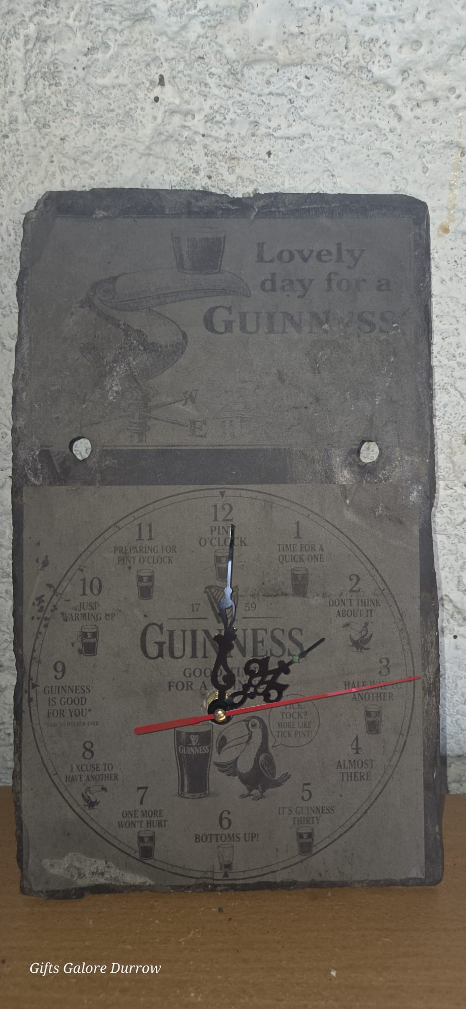 Guinness Slate Clock